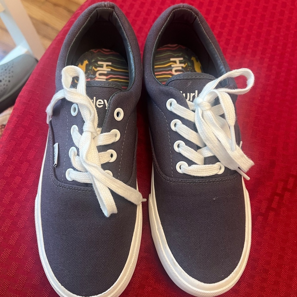 Hurley Men's Charcoal Canvas Sneakers
